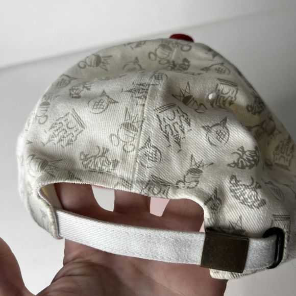 Vintage Walt Disney World Baseball Hat Cap White Red Adjustable - Picture 6 of 9